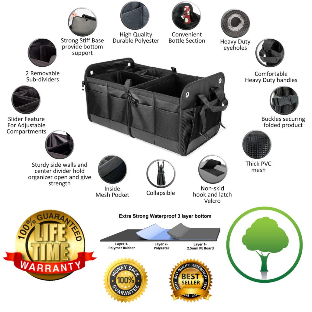 trunk organizer for vehicles